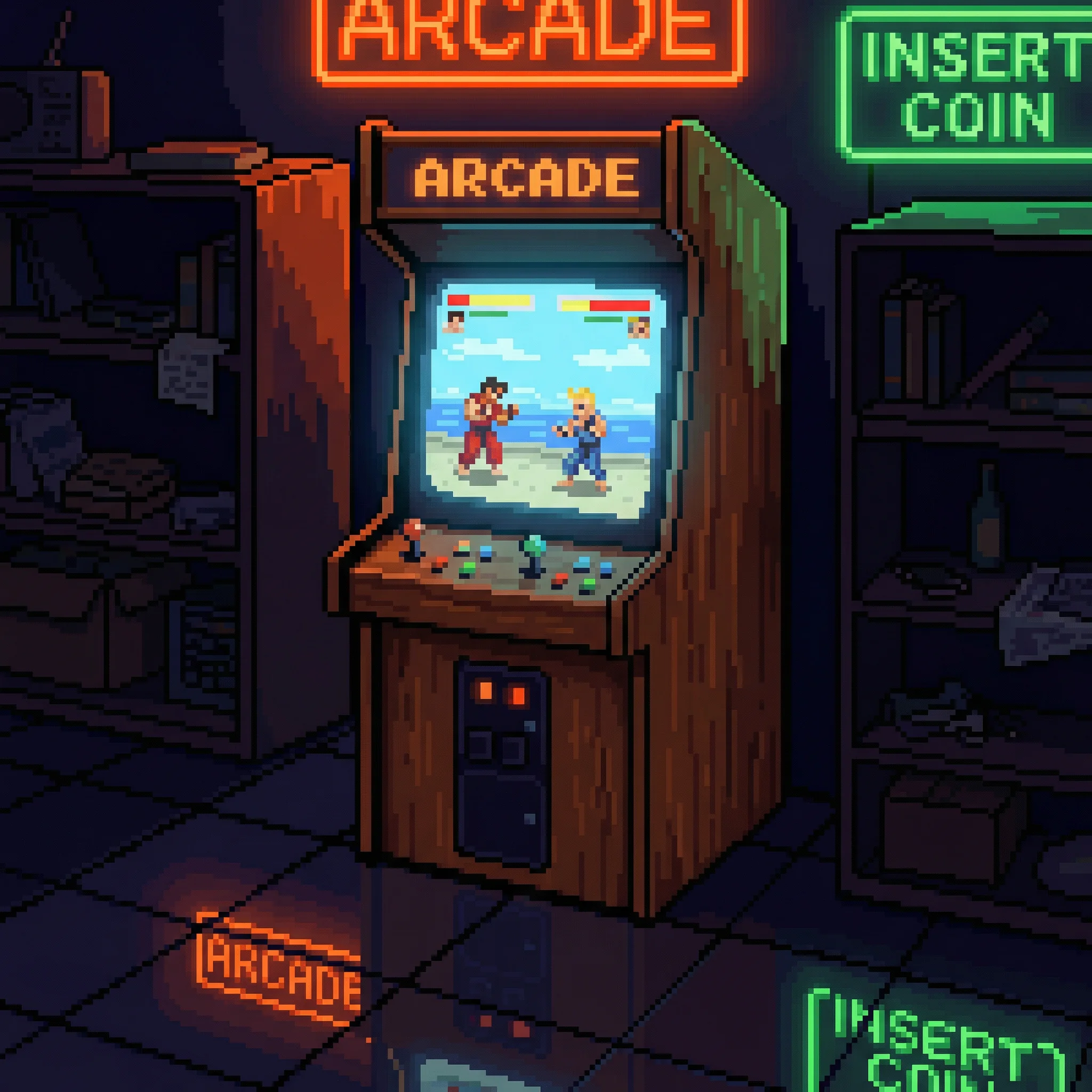 像素艺术作品：怀旧街机厅 - od体育 社区创作